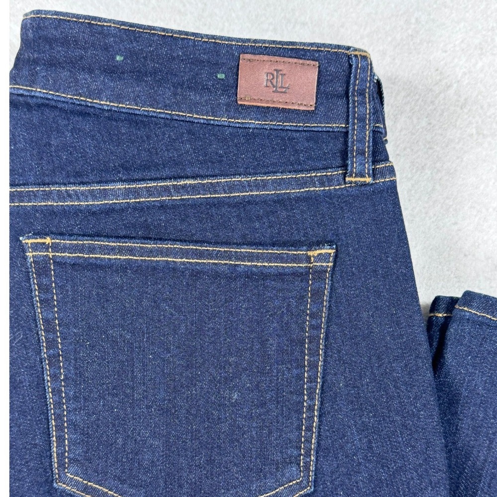 Lauren‎ Ralph Lauren Womens Dark Wash Denim Jeans Size 8 Indigo Blue Stretch
